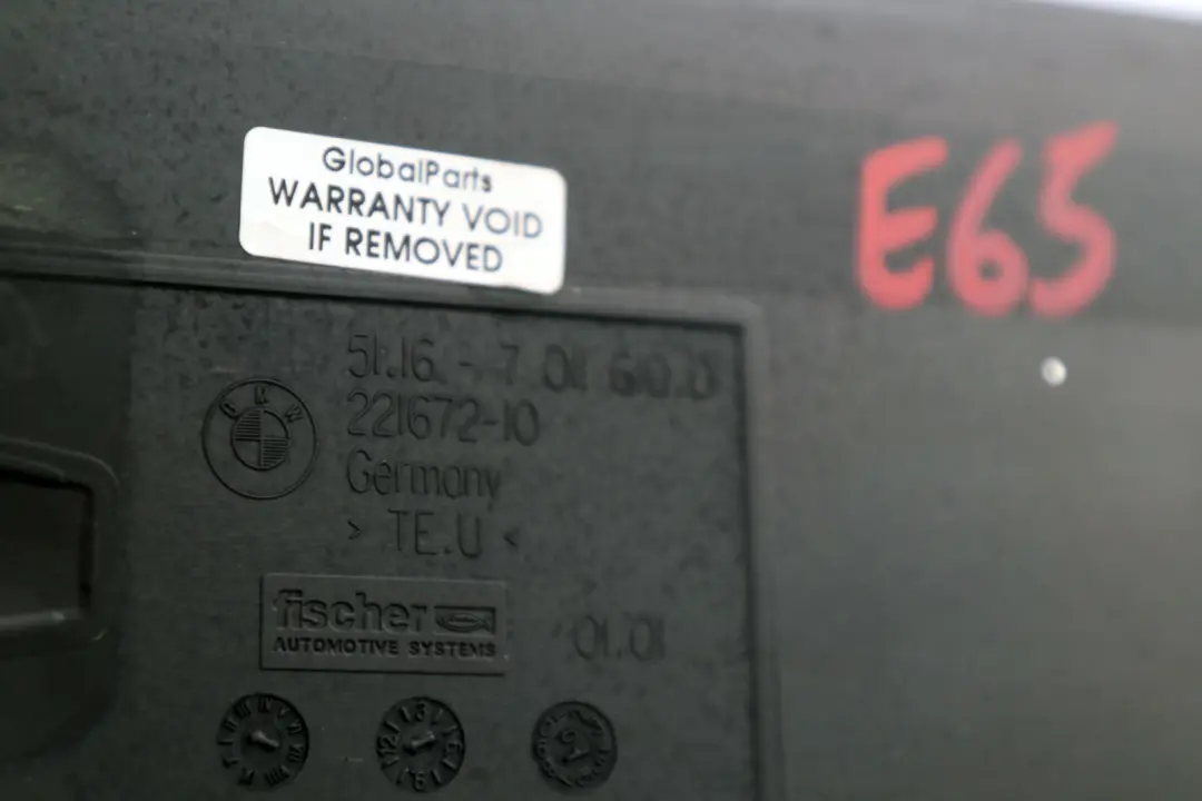 BMW E65 E66 E67 Consola Central Reposabrazos Goma Bajo Bandeja - SKU 7011610 - Número de pieza 7011610