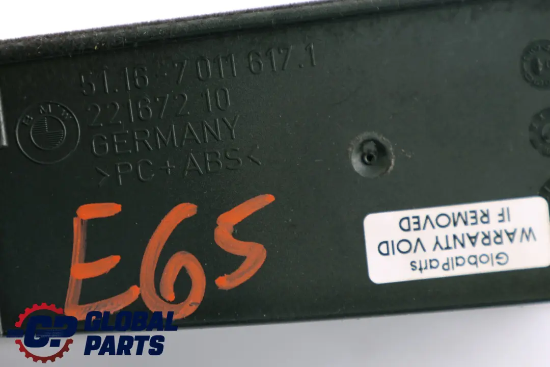 BMW 7 Serie E65 R66 R67 Utilizzo Bracciolo Centrale Mensola - SKU 7011617 - Numero di parte 7011617