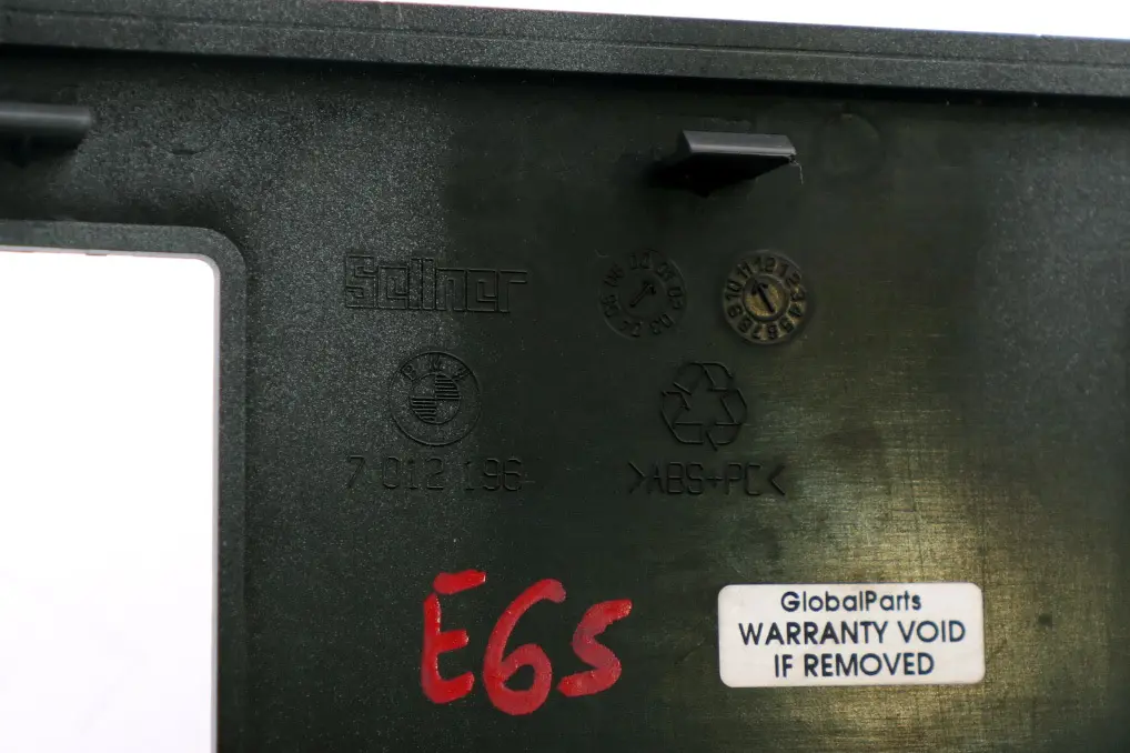 BMW 7 er E65 E66 E67 Einsatz Konsole Vorne Dunkel Silber - SKU 7012196 - Teilenummer 7012196