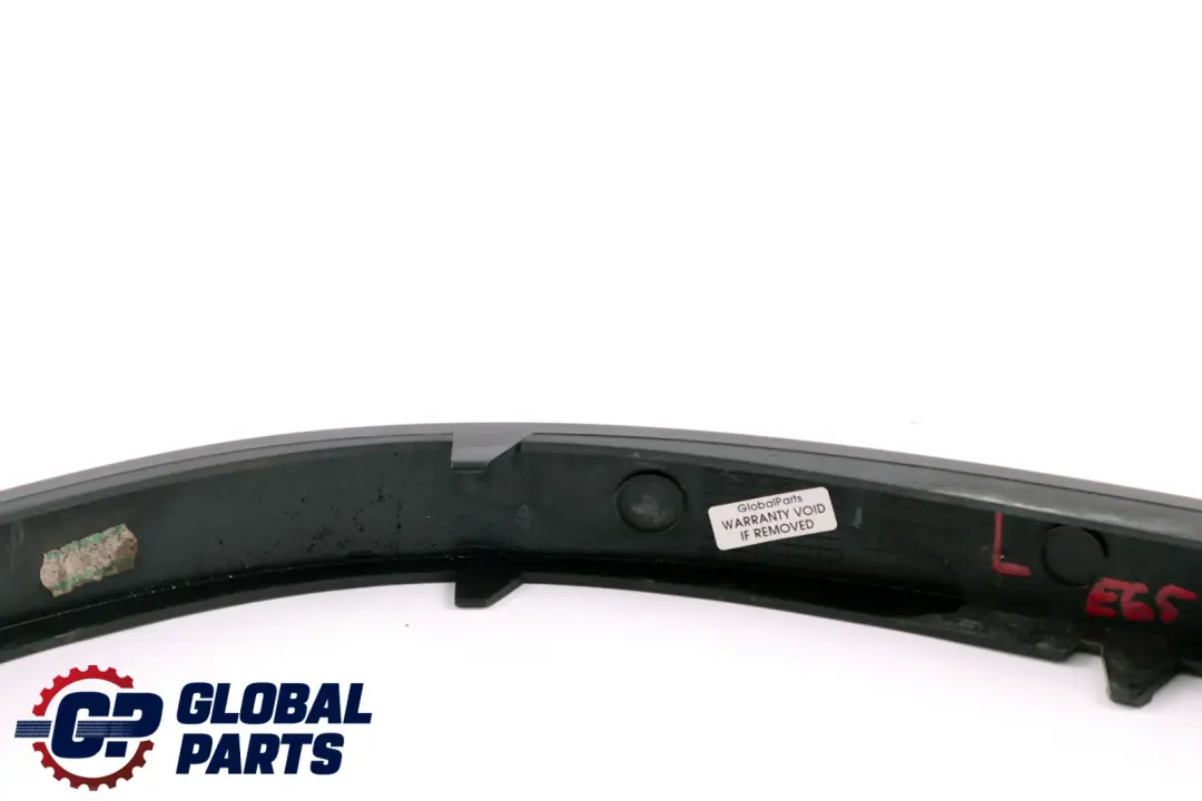 Left Bumper Finisher Moulding Trim N/S Black Sapphire to BMW 7 Series E65 Rear with Part number 7012287 BMW 7 Series E65 Rear Left Bumper Finisher Moulding Trim N/S Black Sapphire - SKU 7012287-BS - Part number 7012287