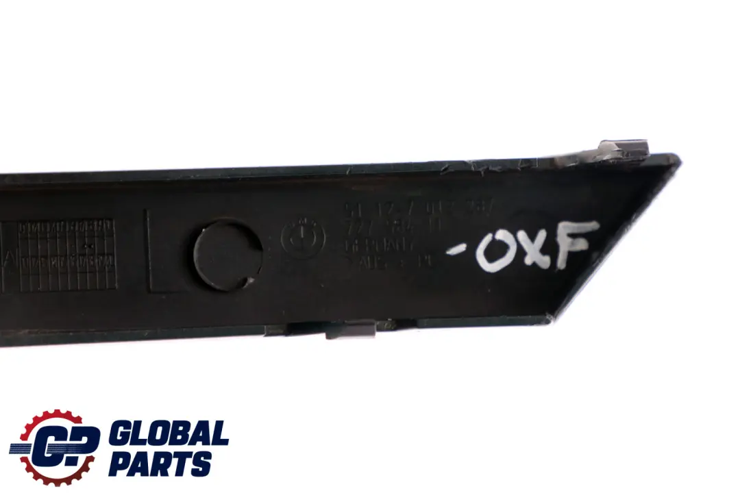 Left Bumper Finisher Moulding Trim N/S Oxford Green 2 to BMW 7 Series E65 Rear with Part number 7012287 BMW 7 Series E65 Rear Left Bumper Finisher Moulding Trim N/S Oxford Green 2 - SKU 7012287-OXF - Part number 7012287
