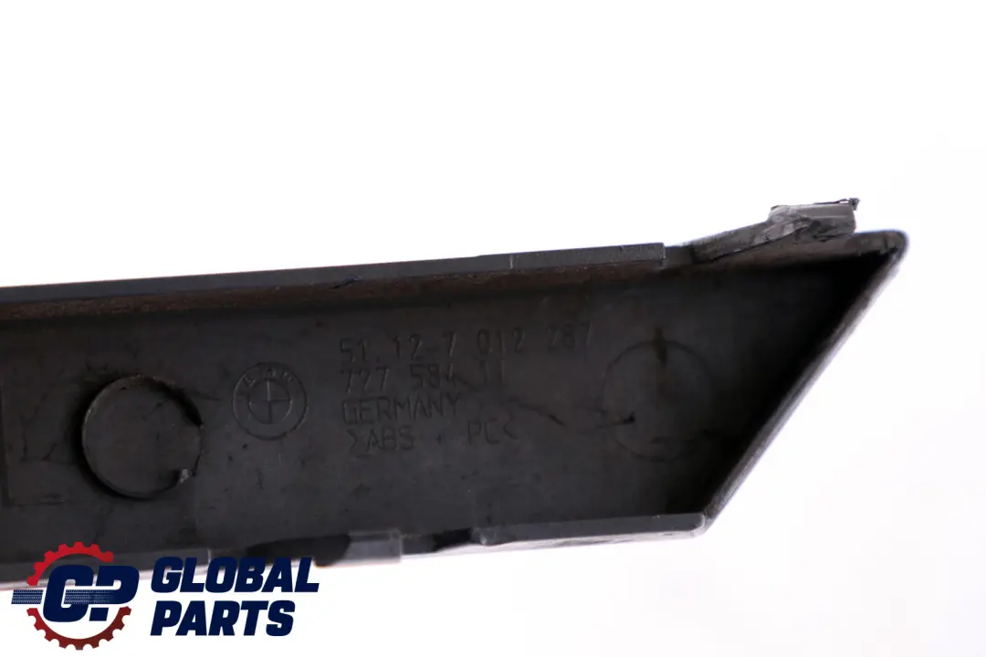 Left Bumper Finisher Moulding Trim N/S Toledoblau Blue to BMW 7 Series E65 Rear with Part number 7012287 BMW 7 Series E65 Rear Left Bumper Finisher Moulding Trim N/S Toledoblau Blue - SKU 7012287-TDB - Part number 7012287