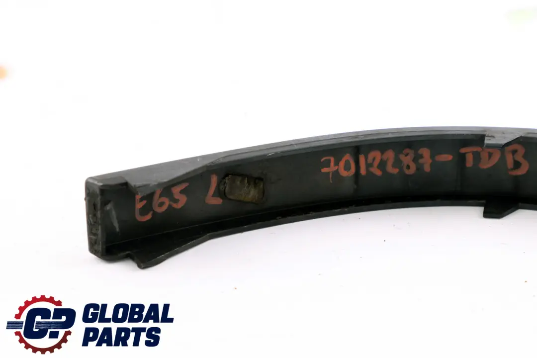 Left Bumper Finisher Moulding Trim N/S Toledoblau Blue to BMW 7 Series E65 Rear with Part number 7012287 BMW 7 Series E65 Rear Left Bumper Finisher Moulding Trim N/S Toledoblau Blue - SKU 7012287-TDB - Part number 7012287