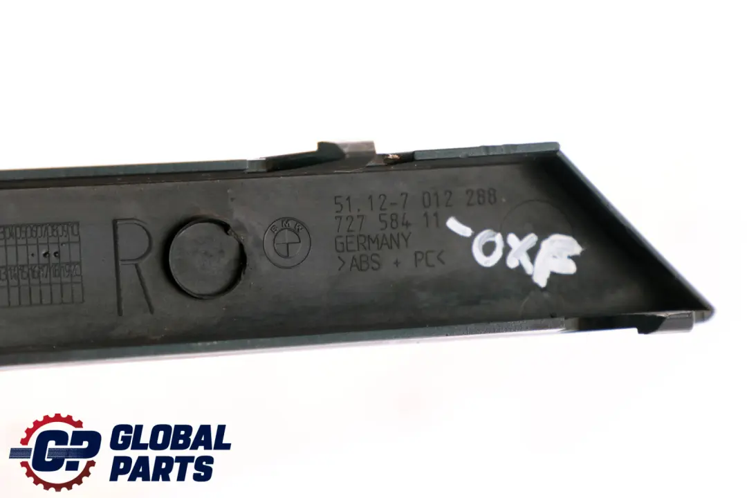 Right Bumper Finisher Moulding Trim O/S Oxford Green 2 to BMW 7 Series E65 Rear with Part number 7012288 BMW 7 Series E65 Rear Right Bumper Finisher Moulding Trim O/S Oxford Green 2 - SKU 7012288-OXF - Part number 7012288