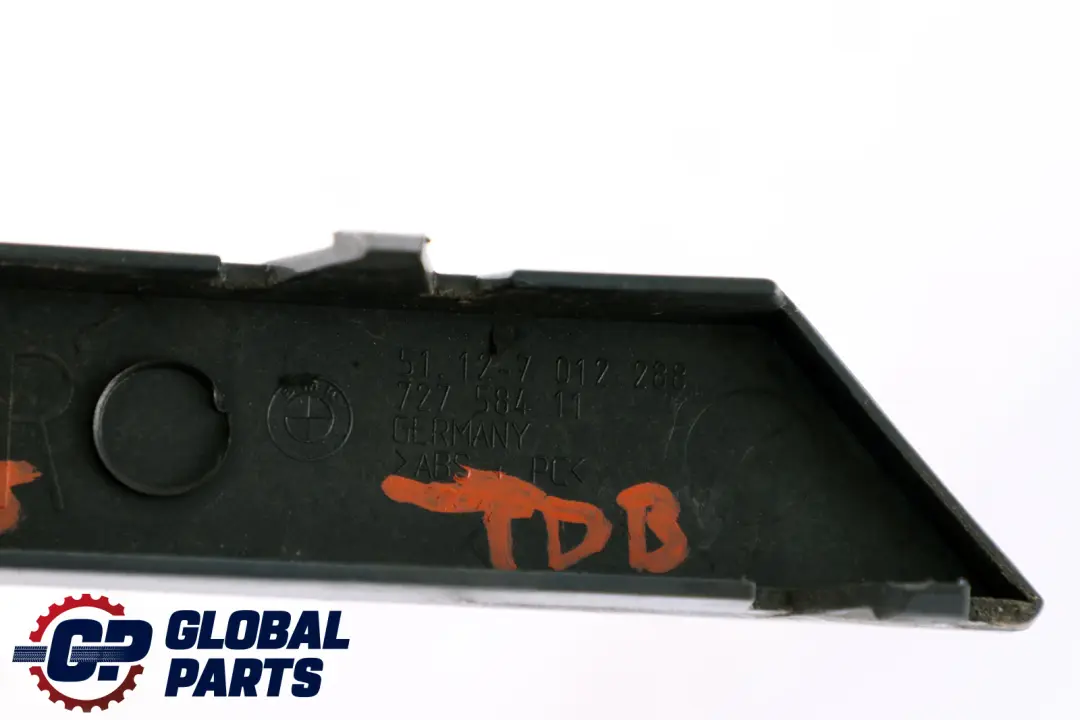BMW 7 Series E65 Rear Right Bumper Finisher Moulding Trim O/S Toledoblau Blue - SKU 7012288-TDB - Part number 7012288