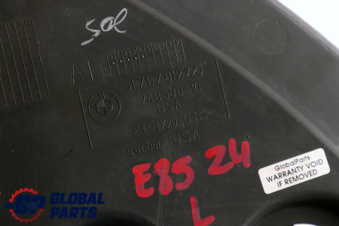 BMW Z4 E85 E86 Copertura Isolante Passaruota Inferiore Sinistro - SKU 7012725 - Numero di parte 7012725