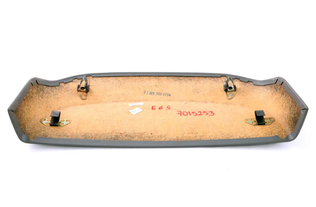 Front Seat Upper Rear Panel Flanellgrau Grey 7015251 to BMW 7 Series E65 E66 E67 with Part number 7015253 BMW 7 Series E65 E66 E67 Front Seat Upper Rear Panel Flanellgrau Grey 7015251 - SKU 7015253 - Part number 7015253