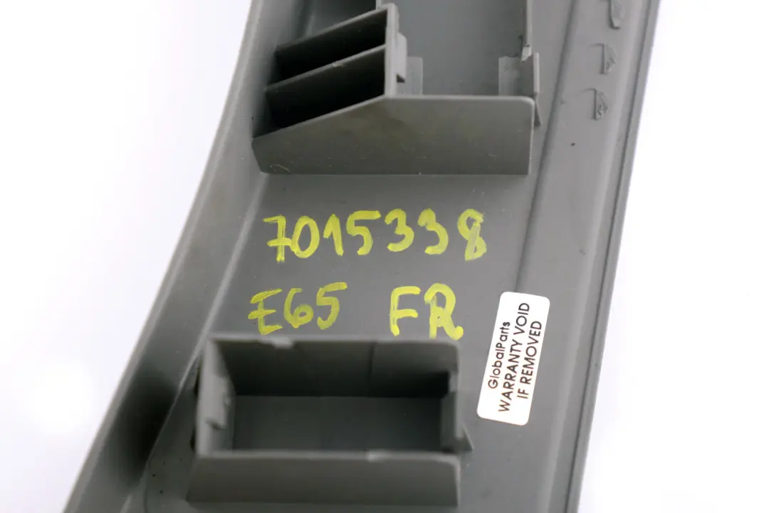 BMW 7 Series E65 Front Seat Outer Right O/S Covering Cover Grey Trim - SKU 7015338 - Part number 8259802
