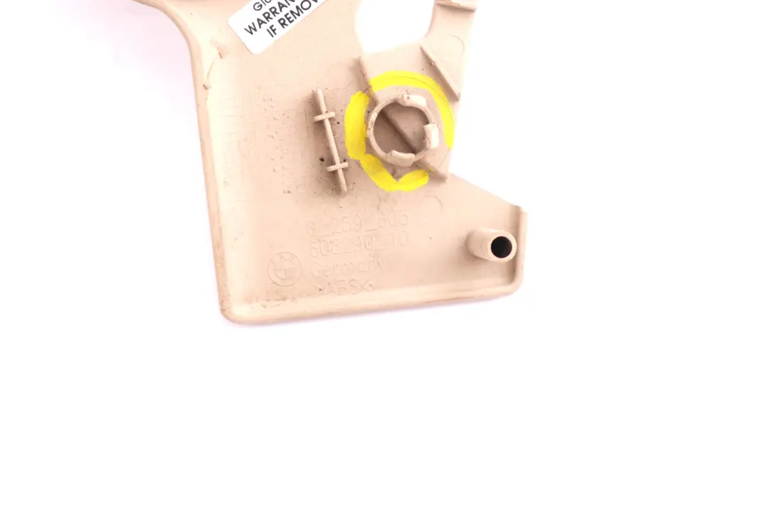 Front Seat Inner Left N/S Covering Cover Beige to BMW 5 7 Series E60 E65 with Part number 8259805 BMW 5 7 Series E60 E65 Front Seat Inner Left N/S Covering Cover Beige - SKU 7015365 - Part number 8259805