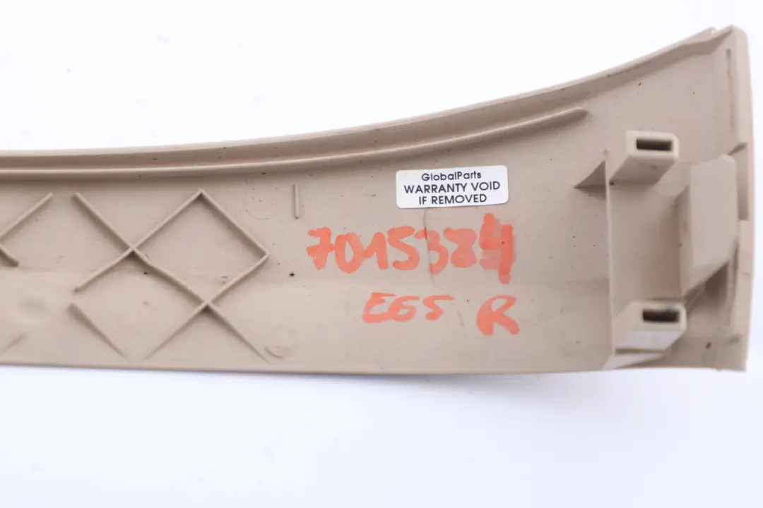 BMW E60 E61 LCI Panneau de garniture de console avant droite beige crème - SKU 7015384 - Numéro de pièce 7015384