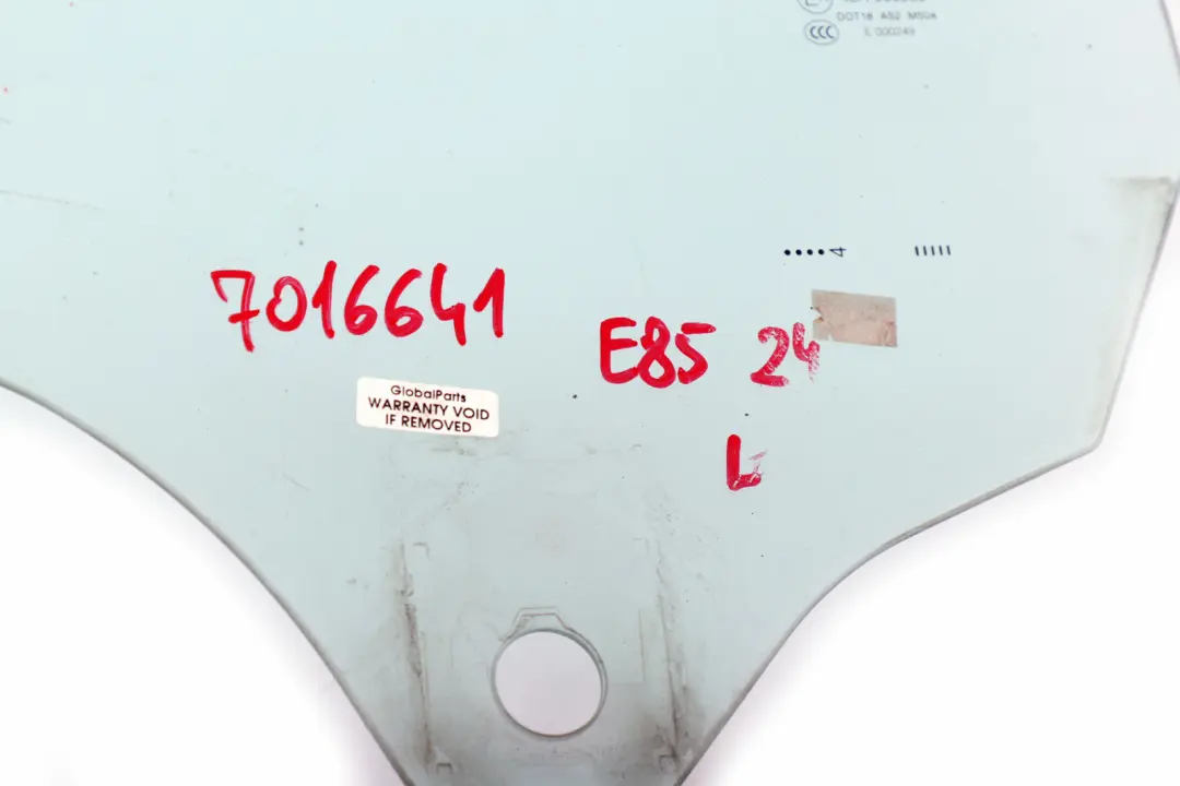 BMW E85 Z4 Szyba drzwi boczna lewa - SKU 7016641 - Numer Części 7016641