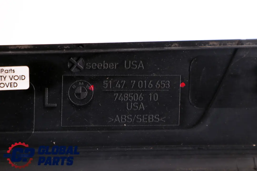 BMW Z4 E89 Abdeckleiste Eingang Innenraum Links Schwarz - SKU 7016653 - Teilenummer 7016653
