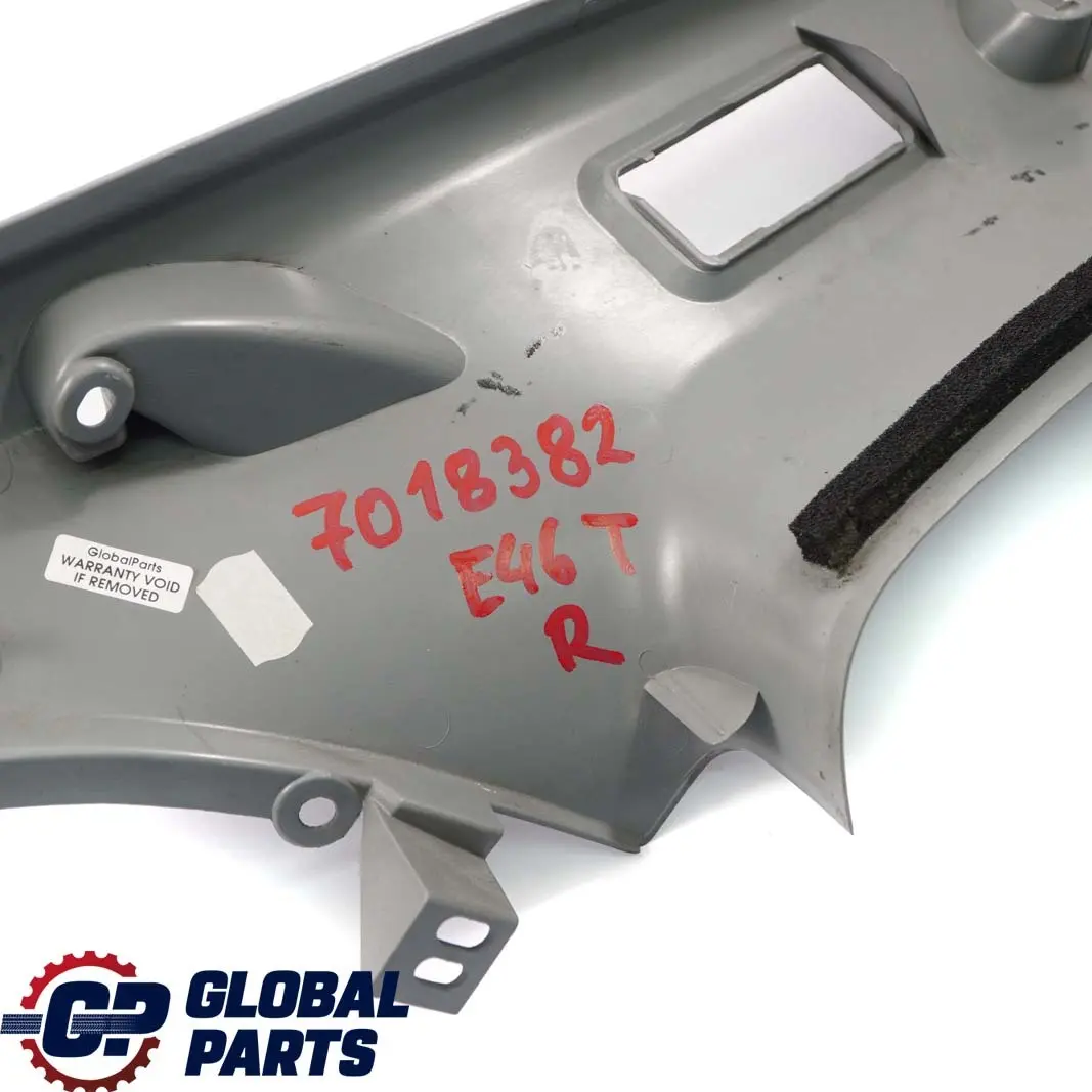 BMW 3 Series E46 Touring Trim Panel Column Cover Rear Right O/S Grey - SKU 7018382 - Part number 8209014