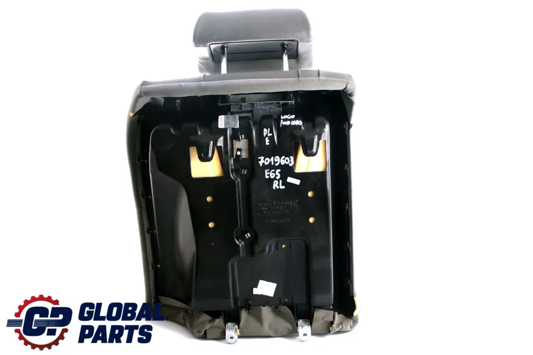 Left N/S Backrest Cover Leather Grey to BMW 7 E65 E66 Rear Seat with Part number 7019603 BMW 7 E65 E66 Rear Seat Left N/S Backrest Cover Leather Grey - SKU 7019603 - Part number 7019603