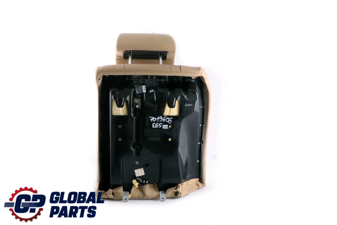 BMW 7 er E65 E66 E67 Hinten Sitz Rechts Rückenlehne Bezug Leder Nasca Beige - SKU 7019606 - Teilenummer 7019606