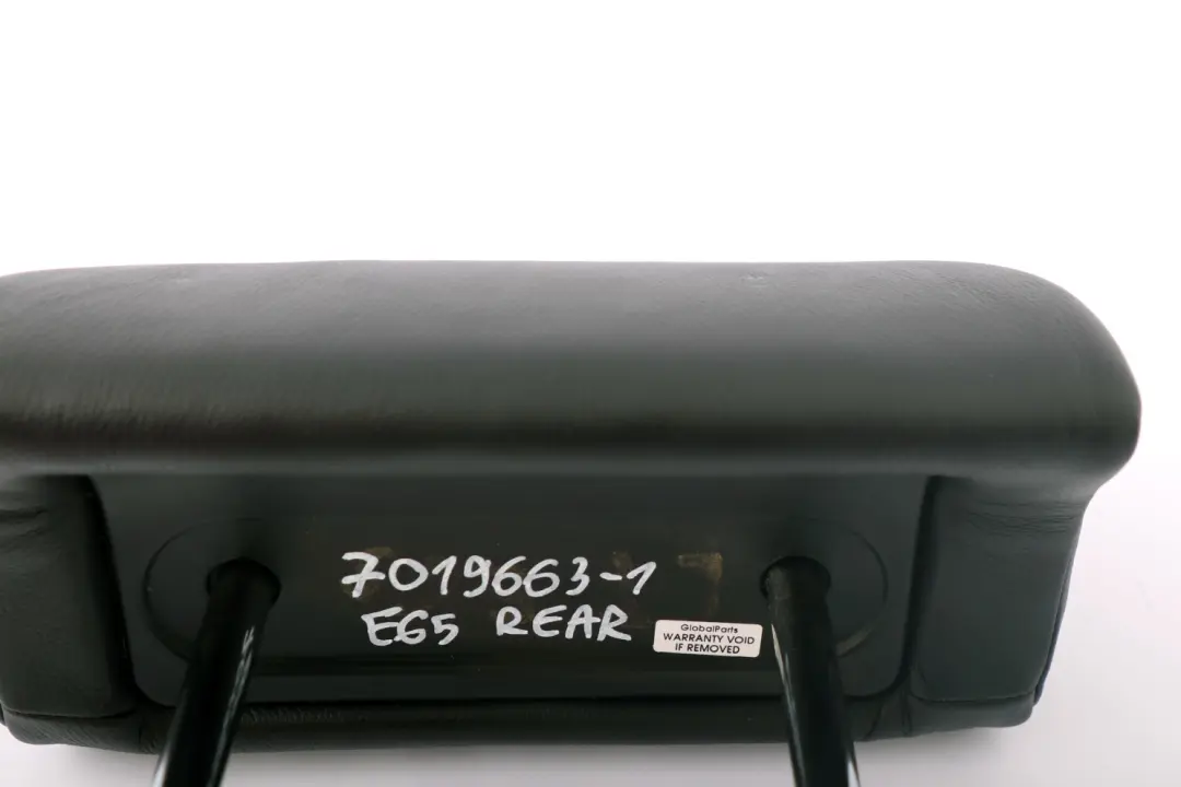 BMW E65 Reposacabezas Asiento Trasero Cuero Negro Izquierdo Derecho - SKU 7019663-1 - Número de pieza 7019663