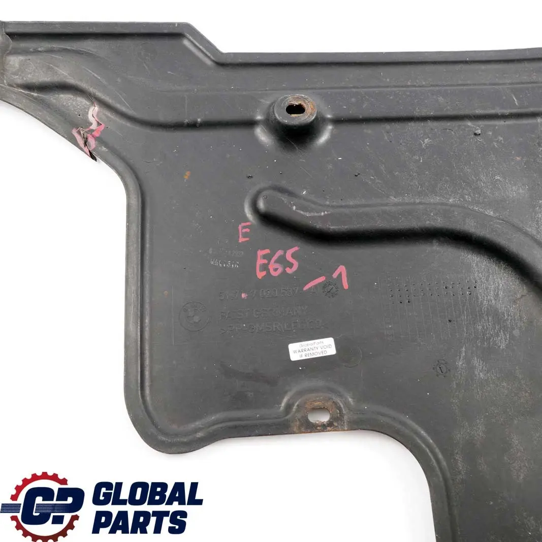 Pannello Copertura Sottoscocca Scudo Posteriore Sinistro per BMW E65 E66 con numero di parte 7020537 BMW E65 E66 Pannello Copertura Sottoscocca Scudo Posteriore Sinistro - SKU 7020537-1 - Numero di parte 7020537
