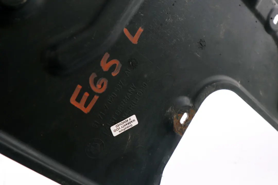 BMW 7 Series E65 E66 Under Body Cover Panel Shield Rear Left N/S - SKU 7020537 - Part number 7020537