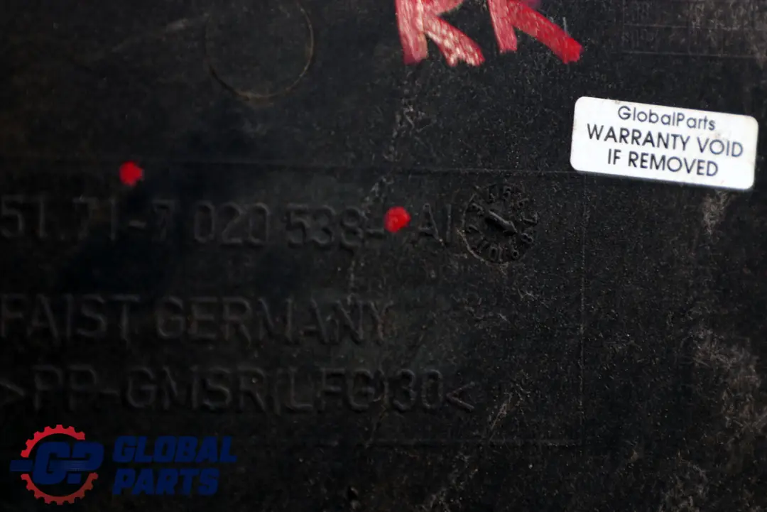 BMW E65 Prawa Płyta Osłona Podwozia Tylna Tył - SKU 7020538 - Numer Części 51717020538