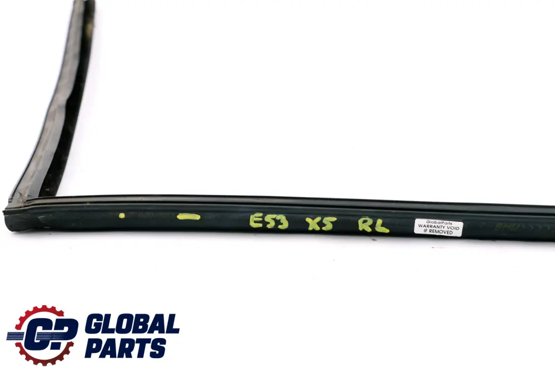 trasera izquierda ventana guia puerta goma para BMW X5 E53 con número de pieza 7020583 BMW X5 E53 trasera izquierda ventana guia puerta goma - SKU 7020583 - Número de pieza 7020583