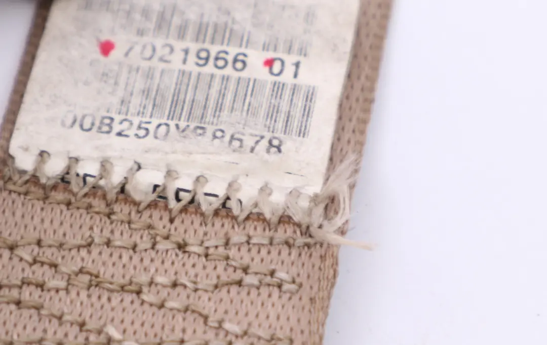 Upper Belt With Force Limiter Front Right O/S Light Beige to BMW X5 E53 with Part number 7021966 BMW X5 E53 Upper Belt With Force Limiter Front Right O/S Light Beige - SKU 7021966 - Part number 7021966