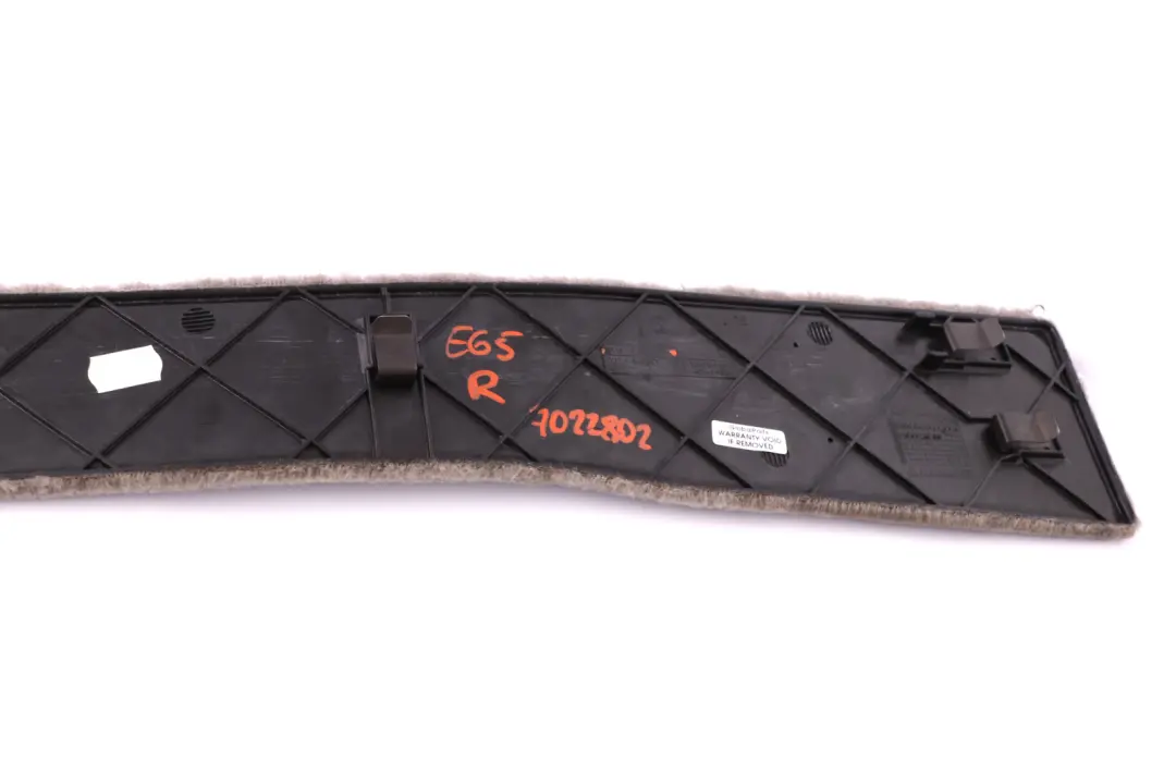  *BMW 7 er E65 E66 E67 Verkleidung Mittelkonsole Vorn Rechts Flanellgrau - SKU 7022802 - Teilenummer 7022802