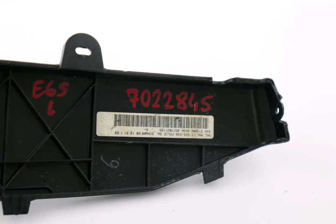  *BMW 7 er E65 E66 Verkleidung Mittelarmlehne Links Schwarz - SKU 7022845 - Teilenummer 7022845