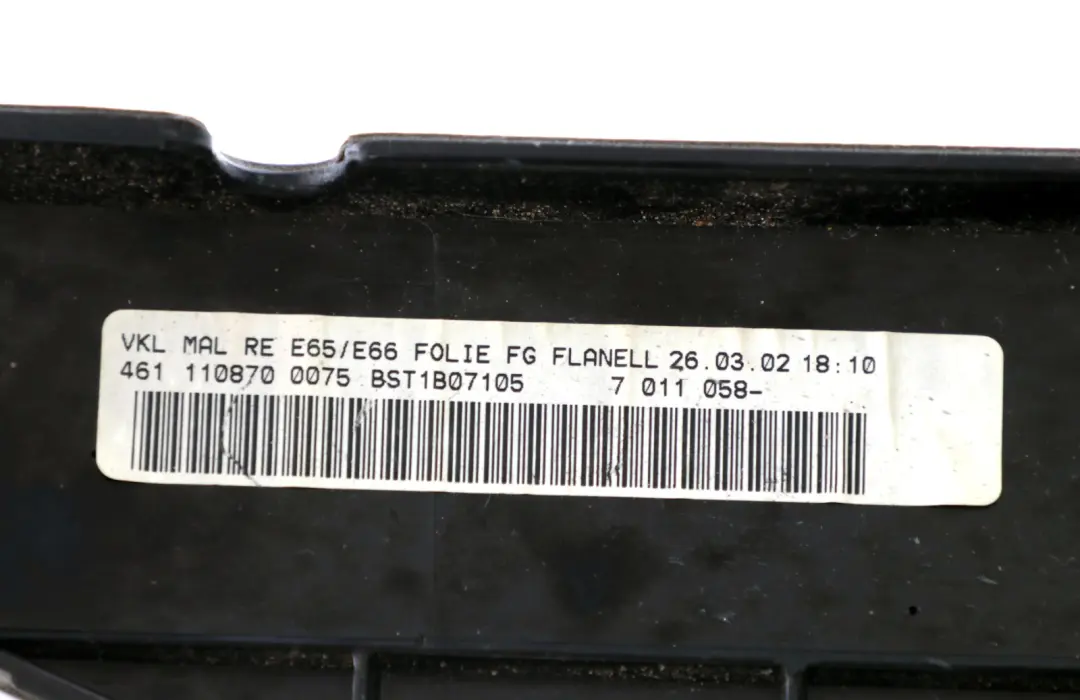 BMW E65 E66 Verkleidung Mittelarmlehne Rechts Flanellgrau Grau - SKU 7022848 - Teilenummer 7022848