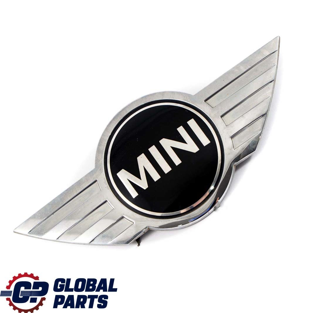 Genuine MINI Cooper OE Supplier 'MINI' Emblem – Rear Hatch Decklid Wings Badge Logo – Part #51147026186