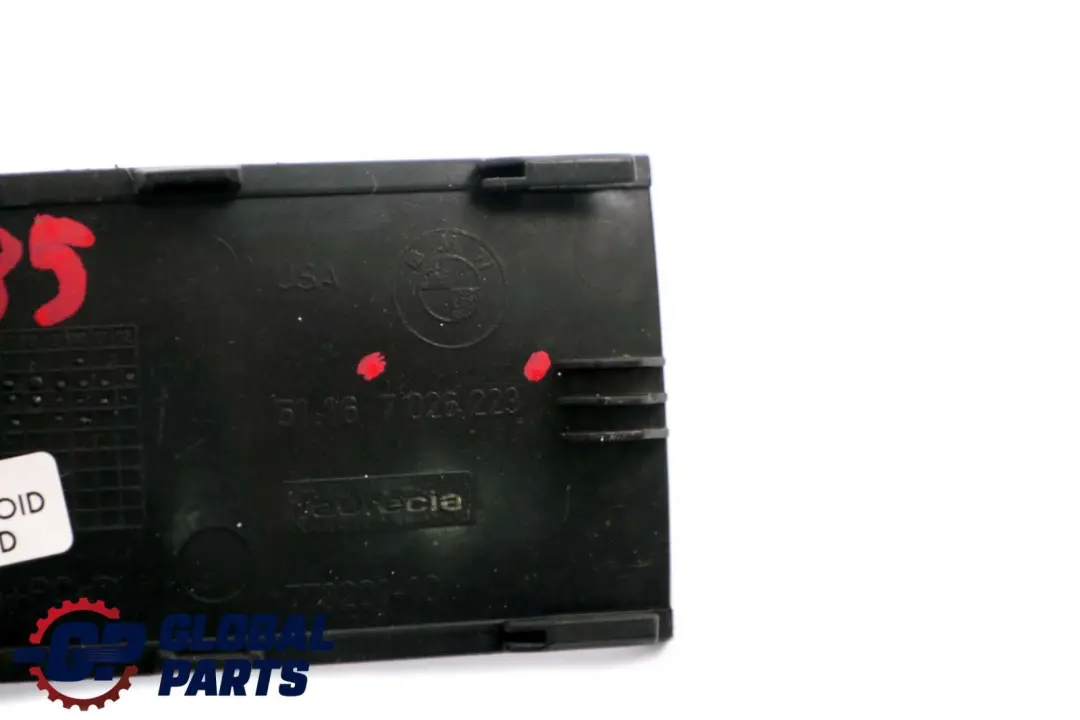BMW E85 Couvercle Console Centrale Cloison de Rangement - SKU 7026223 - Numéro de pièce 7026223