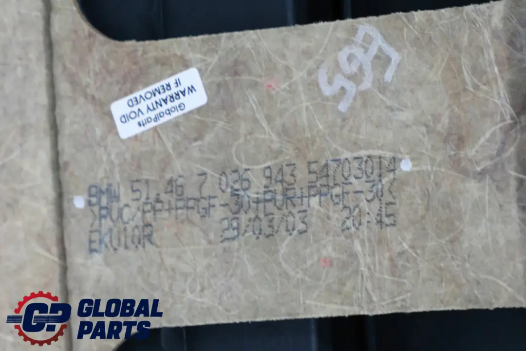 Window Storage Compartment Shelf Basaltgrau Grey to BMW 7 Series E65 E66 Rear with Part number 7026943 BMW 7 Series E65 E66 Rear Window Storage Compartment Shelf Basaltgrau Grey - SKU 7026943 - Part number 7026943