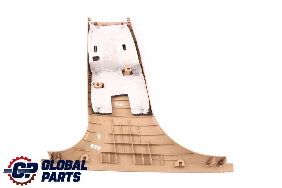 BMW E60 E61 LCI Panel embellecedor la columna B del pilar inferior derecho Beige - SKU 7027090 - Número de pieza 7027090