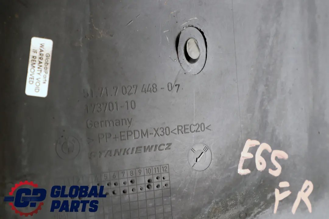 Abdeckung Radhaus Vorne Rechts 5171 für BMW 7 er E65 E66 E67 mit Teilenummer 7027448 BMW 7 er E65 E66 E67 Abdeckung Radhaus Vorne Rechts 5171 - SKU 7027448 - Teilenummer 7027448