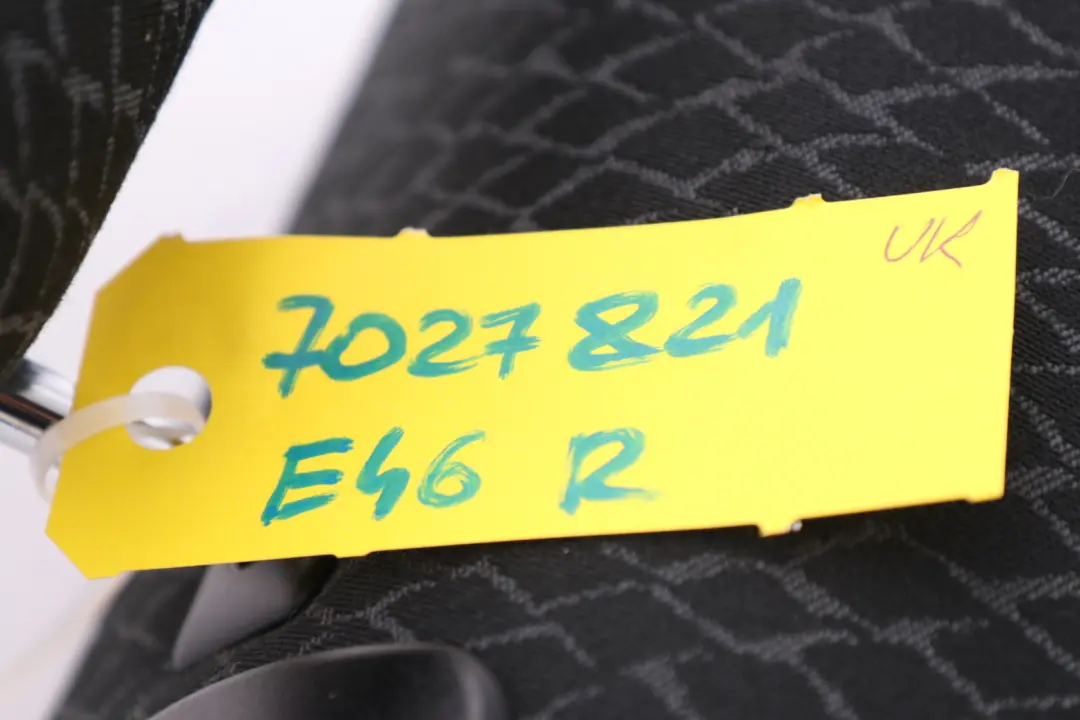 BMW 3 Series E46 Compact Cloth Interior Rear Left N/S Back Seat Cover Backrest - SKU 7027821 - Part number 7027821