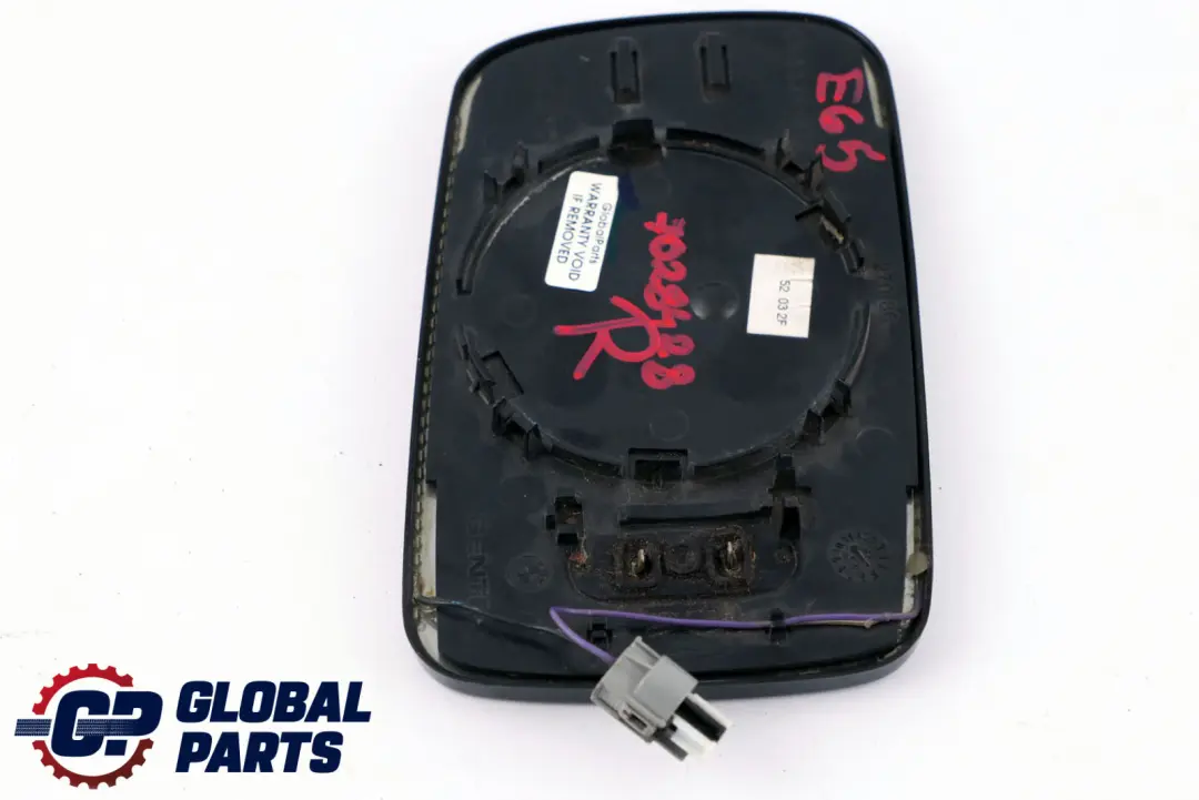 BMW 7 Series E65 E66 Heated O/S Right Wing Mirror Wide Angle Glass Auto Dip - SKU 7028428 - Part number 7028428