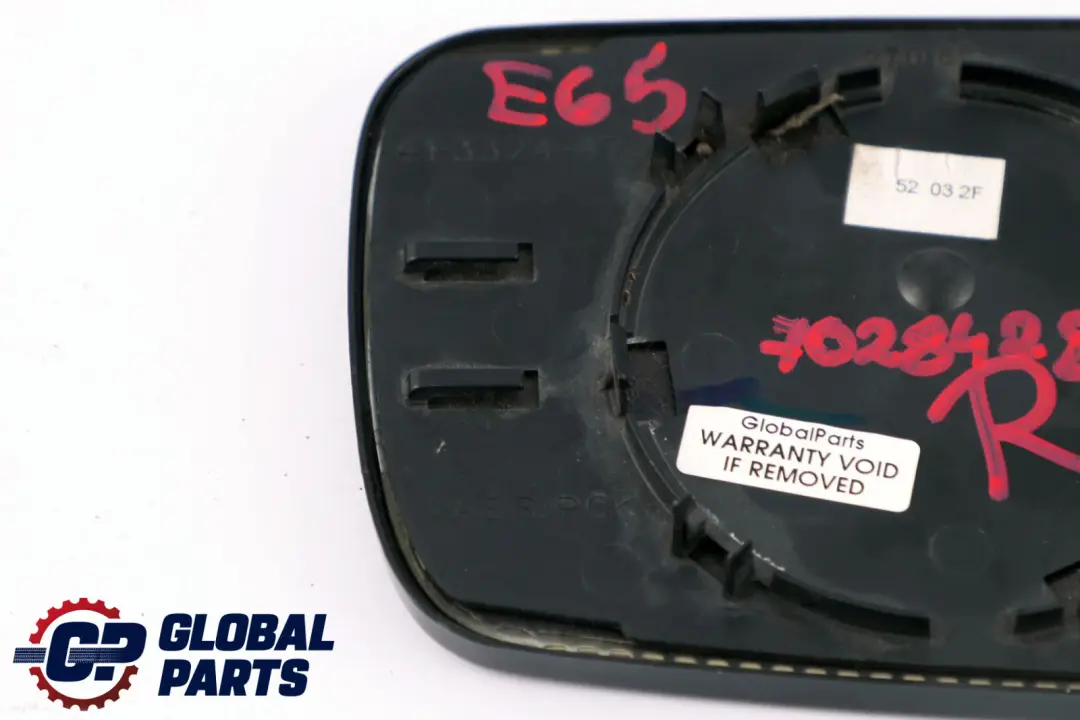 Heated O/S Right Wing Mirror Wide Angle Glass Auto Dip to BMW 7 Series E65 E66 with Part number 7028428 BMW 7 Series E65 E66 Heated O/S Right Wing Mirror Wide Angle Glass Auto Dip - SKU 7028428 - Part number 7028428