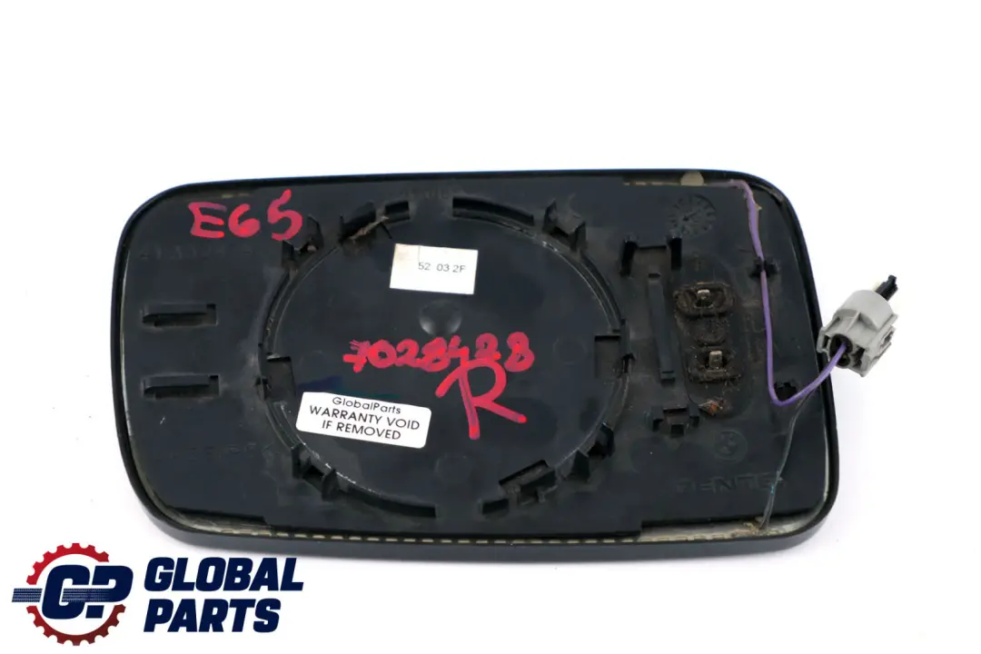 BMW 7 Series E65 E66 Heated O/S Right Wing Mirror Wide Angle Glass Auto Dip - SKU 7028428 - Part number 7028428