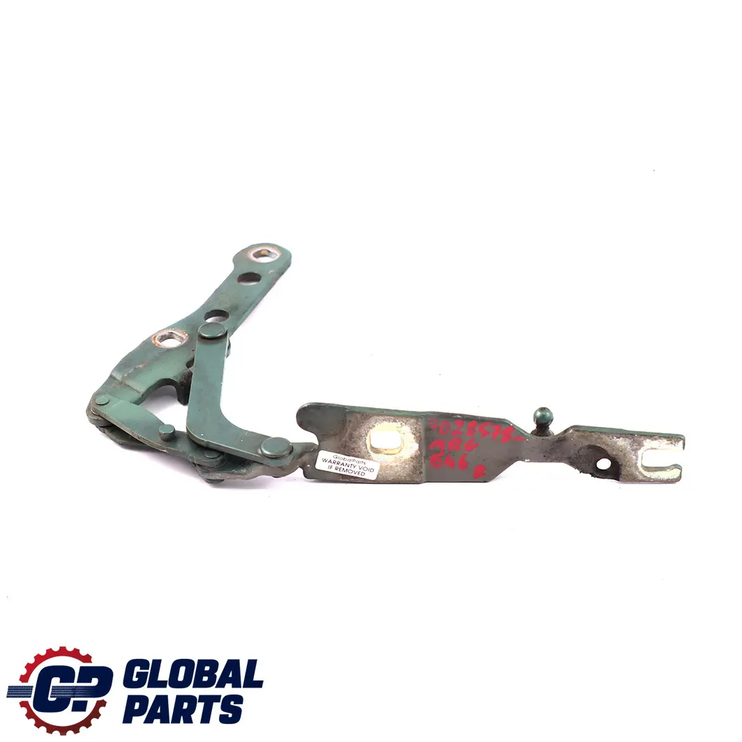 Scharnier Frontklappe Rechts Meergruen Metallic 393 für BMW 3 er E46 mit Teilenummer 7028578 BMW 3 er E46 Scharnier Frontklappe Rechts Meergruen Metallic 393 - SKU 7028578-MRG - Teilenummer 7028578