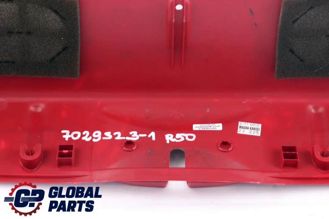 Trunk Luggage Loading Sill Cover Tartan Red to BMW Mini Cooper One R50 with Part number 7029323 BMW Mini Cooper One R50 Trunk Luggage Loading Sill Cover Tartan Red - SKU 7029323-1 - Part number 7029323