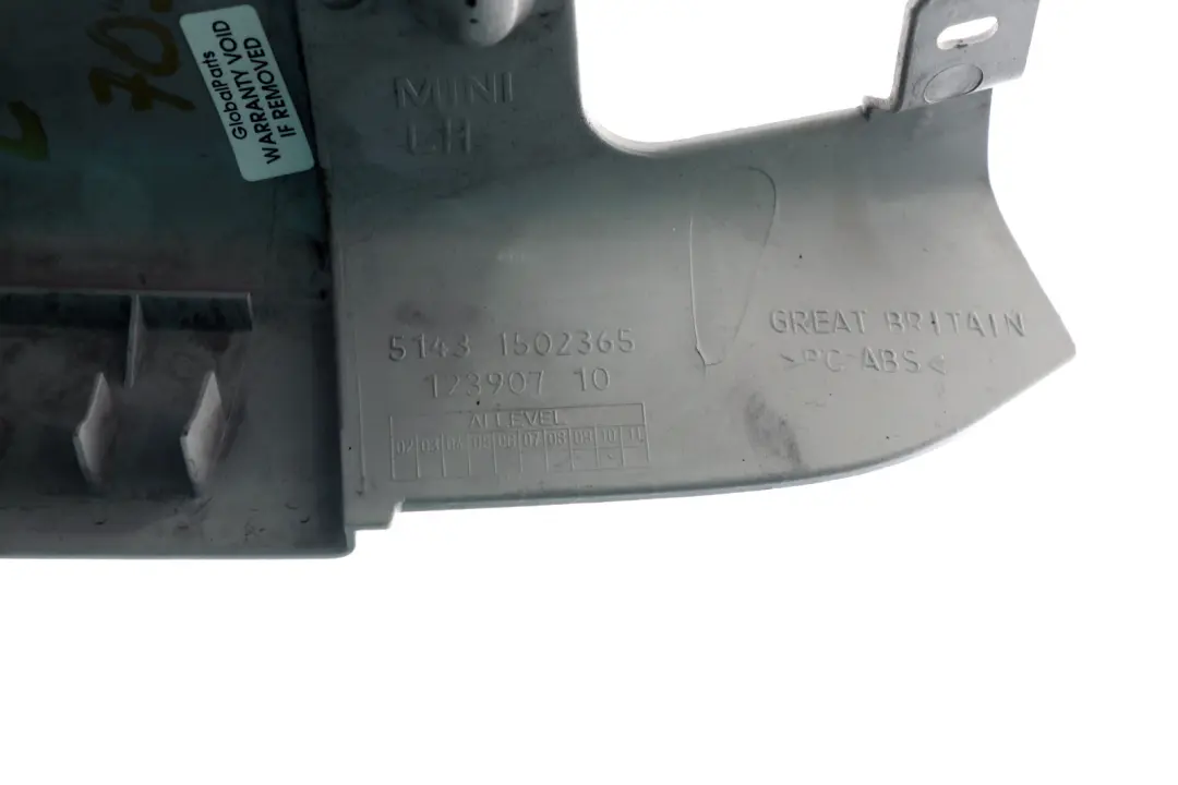Mini R50 R53 Couverture Montant B a Gauche Horizon Gris 5143 - SKU 7029451 - Numéro de pièce 7029451