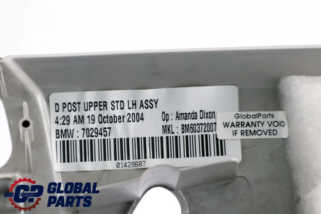 Apertura D-Pilastro SX Horizon Grigio 5143 per Mini R50 R53 con numero di parte 7029457 Mini R50 R53 Apertura D-Pilastro SX Horizon Grigio 5143 - SKU 7029457 - Numero di parte 7029457