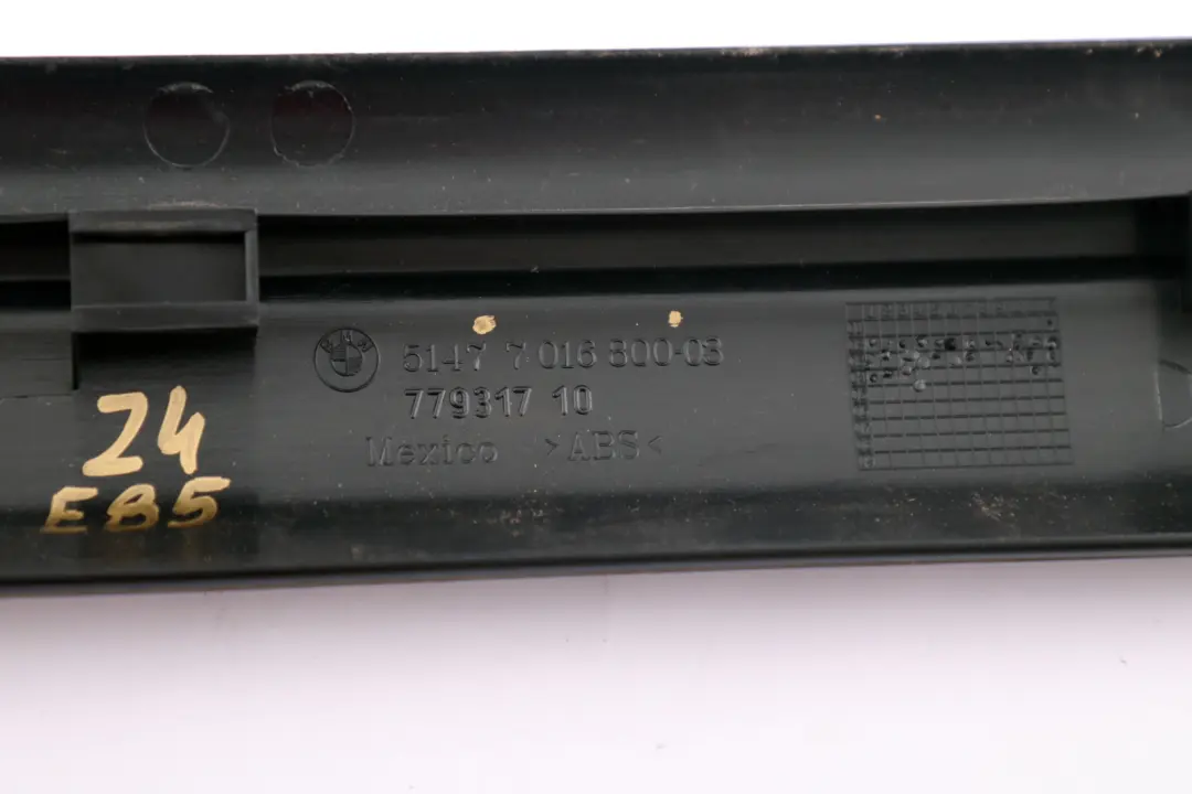 Strip Entrance Interior Right O/S Black Schwarz 7016800 to BMW Z4 Series E85 Cover with Part number 7030722 BMW Z4 Series E85 Cover Strip Entrance Interior Right O/S Black Schwarz 7016800 - SKU 7030722 - Part number 7030722