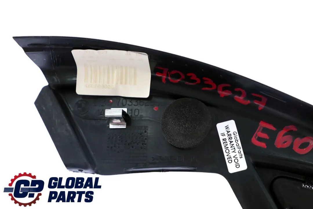 Osłona Rama Szyby Drzwi Lewy Przód do BMW E60 o numerze 51337033627 BMW E60 Osłona Rama Szyby Drzwi Lewy Przód - SKU 7033627 - Numer Części 51337033627