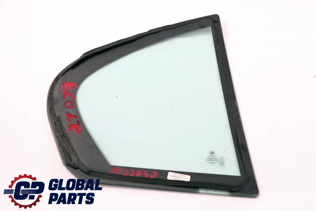 Puerta Ventana Vidrio Fijo Lado Verde Trasero Izquierdo AS2 para BMW E60 con número de pieza 7033643 BMW E60 Puerta Ventana Vidrio Fijo Lado Verde Trasero Izquierdo AS2 - SKU 7033643 - Número de pieza 7033643