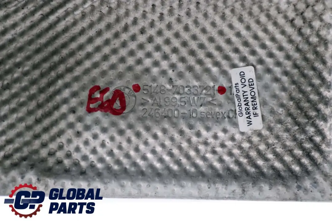 Right Front Heat Insulation Shield O/S to BMW 5 6 Series E60 E61 E63 E64 with Part number 7033721 BMW 5 6 Series E60 E61 E63 E64 Right Front Heat Insulation Shield O/S - SKU 7033721 - Part number 7033721