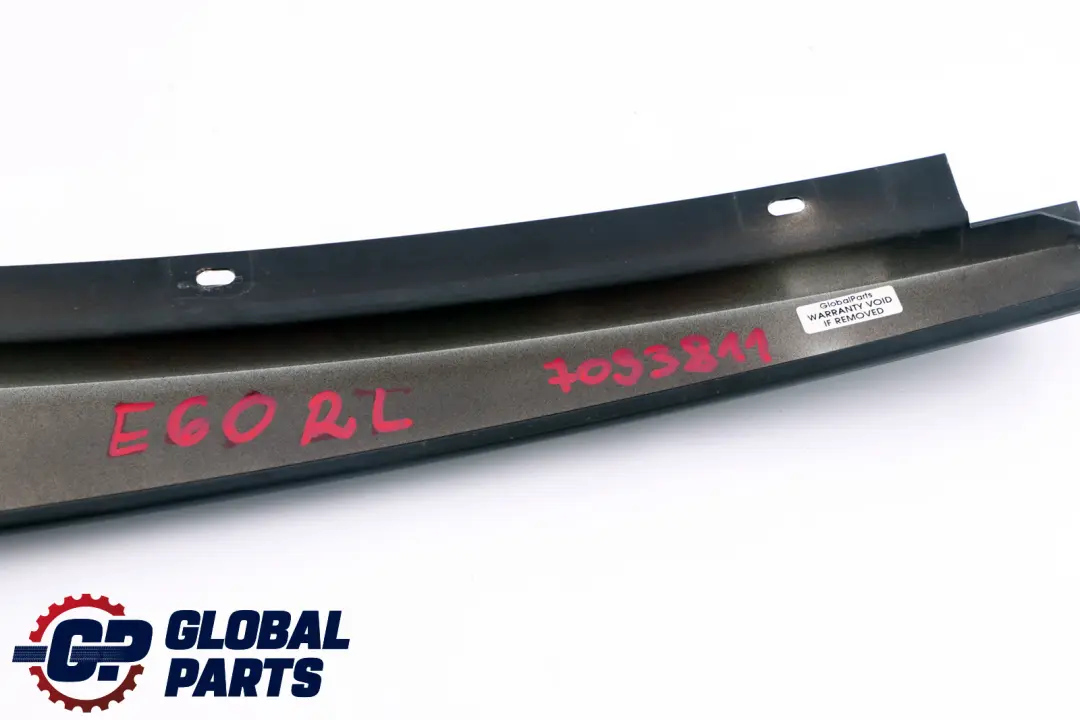 Finisher Window Frame B-Pillar Rear Left Door N/S to BMW 5 Series E60 E61 E60N E61N with Part number 51357033811 BMW 5 Series E60 E61 E60N E61N Finisher Window Frame B-Pillar Rear Left Door N/S - SKU 7033811 - Part number 51357033811