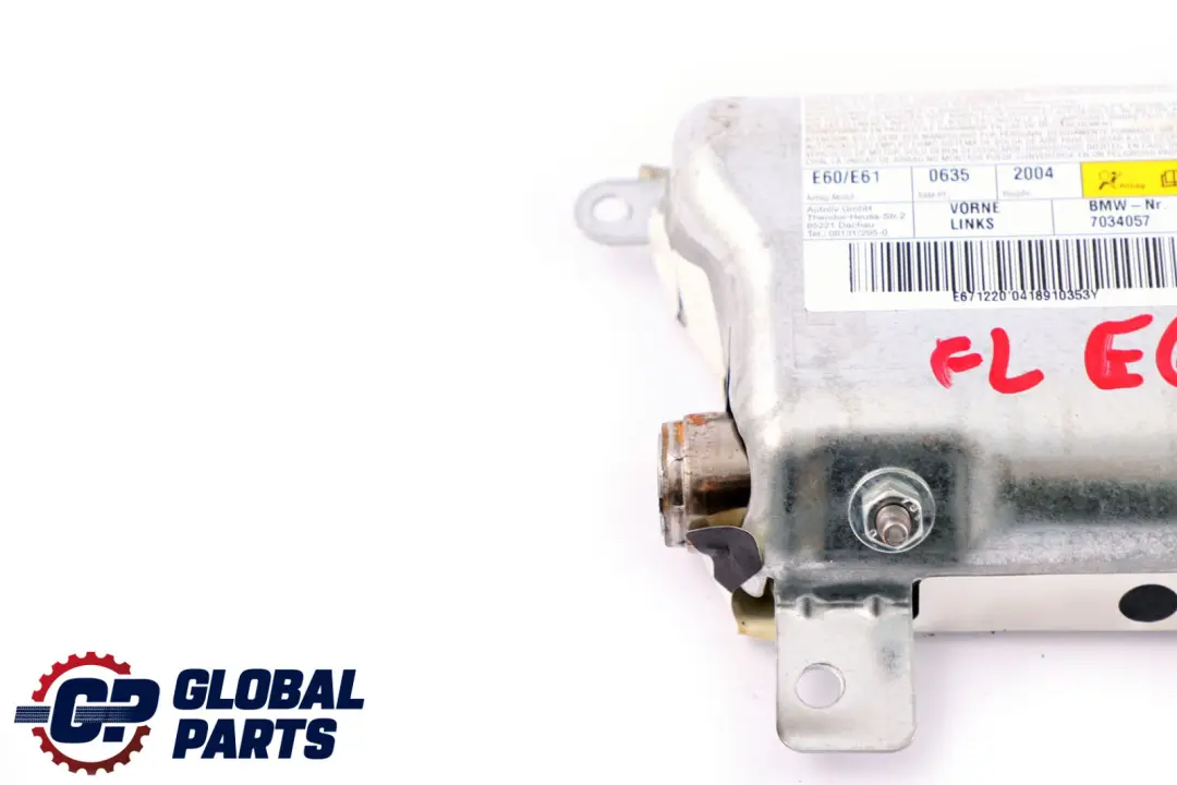 Módulo Airbag Puerta Delantera Izquierda para BMW E60 E61 LCI con número de pieza 7034057 BMW E60 E61 LCI Módulo Airbag Puerta Delantera Izquierda - SKU 7034057 - Número de pieza 7034057