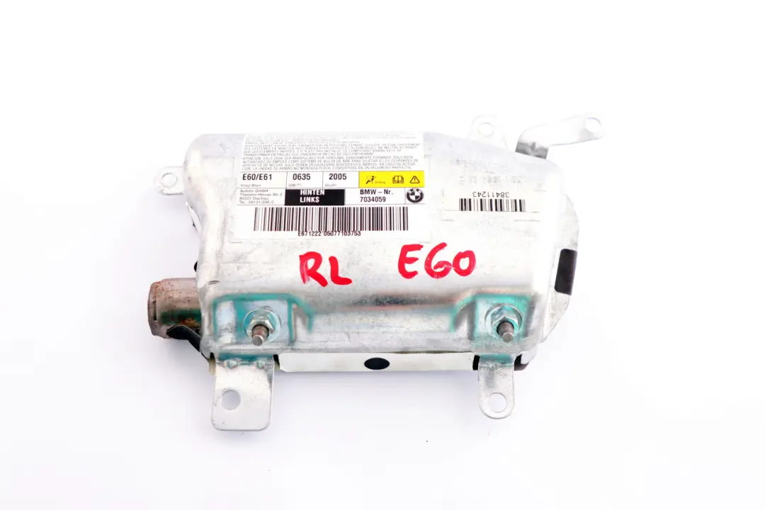 BMW Série 5 E60 E61 Airbag Porte Arrière Gauche 7212 - SKU 7034059 - Numéro de pièce 7034059