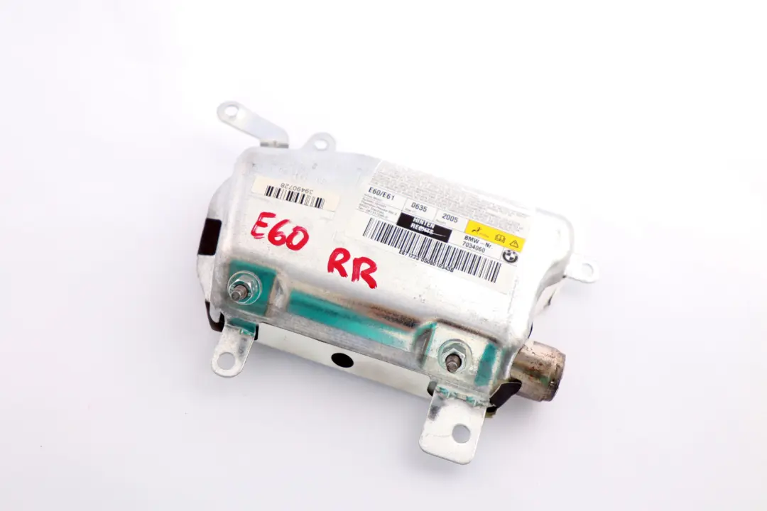 Driver Right Rear Door Airbag Module O/S to BMW 5 Series E60 E61 LCI with Part number 7034060 BMW 5 Series E60 E61 LCI Driver Right Rear Door Airbag Module O/S - SKU 7034060 - Part number 7034060