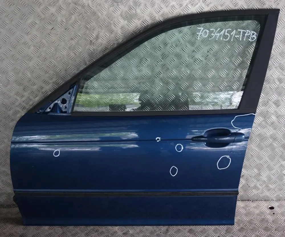 BMW 3 Reihe E46 Tür Vorne Links Topasblau Topas Blau Metallic - 896